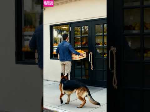 Kindness 🐶 Dog Helps Man Open Door Instantly #kindness #dog #shorts