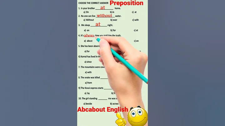 Preposition Exercise-1 #englishgrammar #learnenglish #abcaboutenglish #preposition #englishlearning - DayDayNews