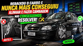 Rebaixou o carro e nunca mais conseguiu alinhar e fazer cambagem mas conseguimos resolver 🛠️