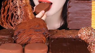 ? CHOCOLATE PARTY [BROWNIE, BREAD, MILK CHOCOLATE ICE-CREAM etc] ASMR EATING SOUND MUKBANG