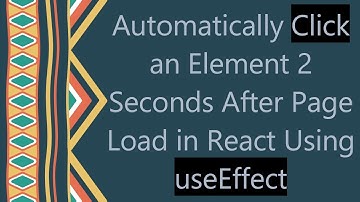 Automatically Click an Element 2 Seconds After Page Load in React Using useEffect