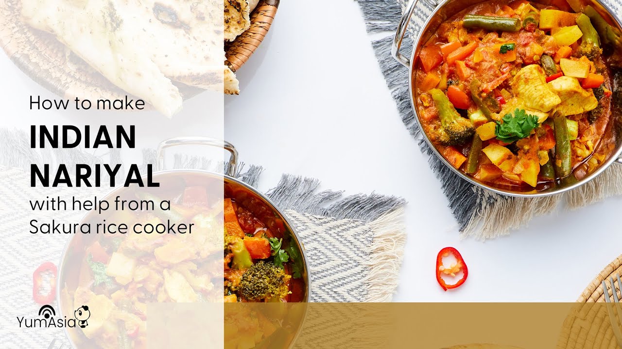 Indian Nariyal Chicken Curry Using A Sakura Rice Cooker - YouTube