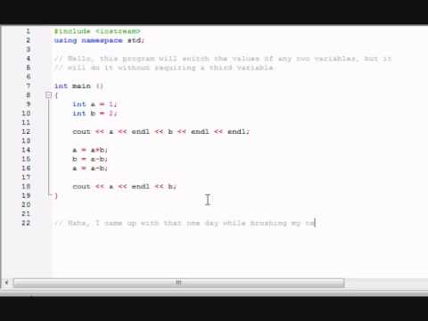 Programming Tip #1 - Switching Values without a Third Variable