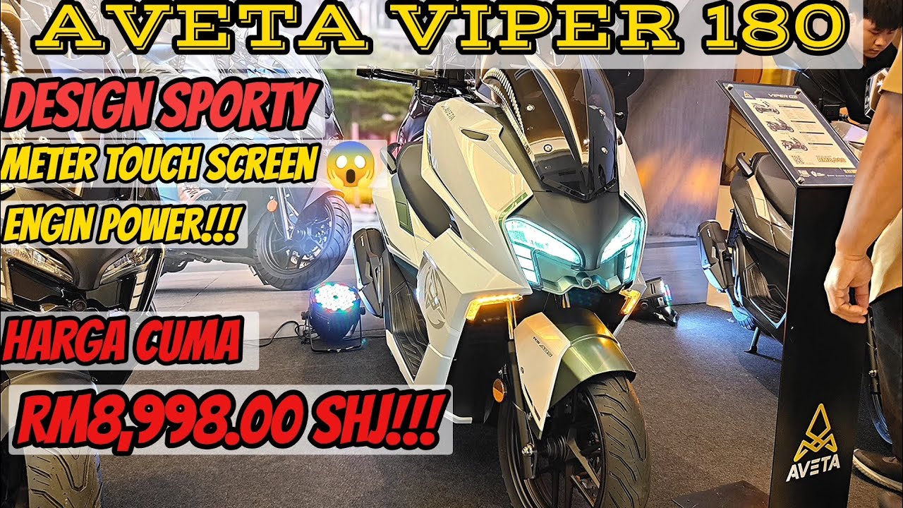AVETA VIPER 180 - DESIGN SPORTY SERBA CANGGIH!!! HARGA RM8,998.00 SHJ!!!