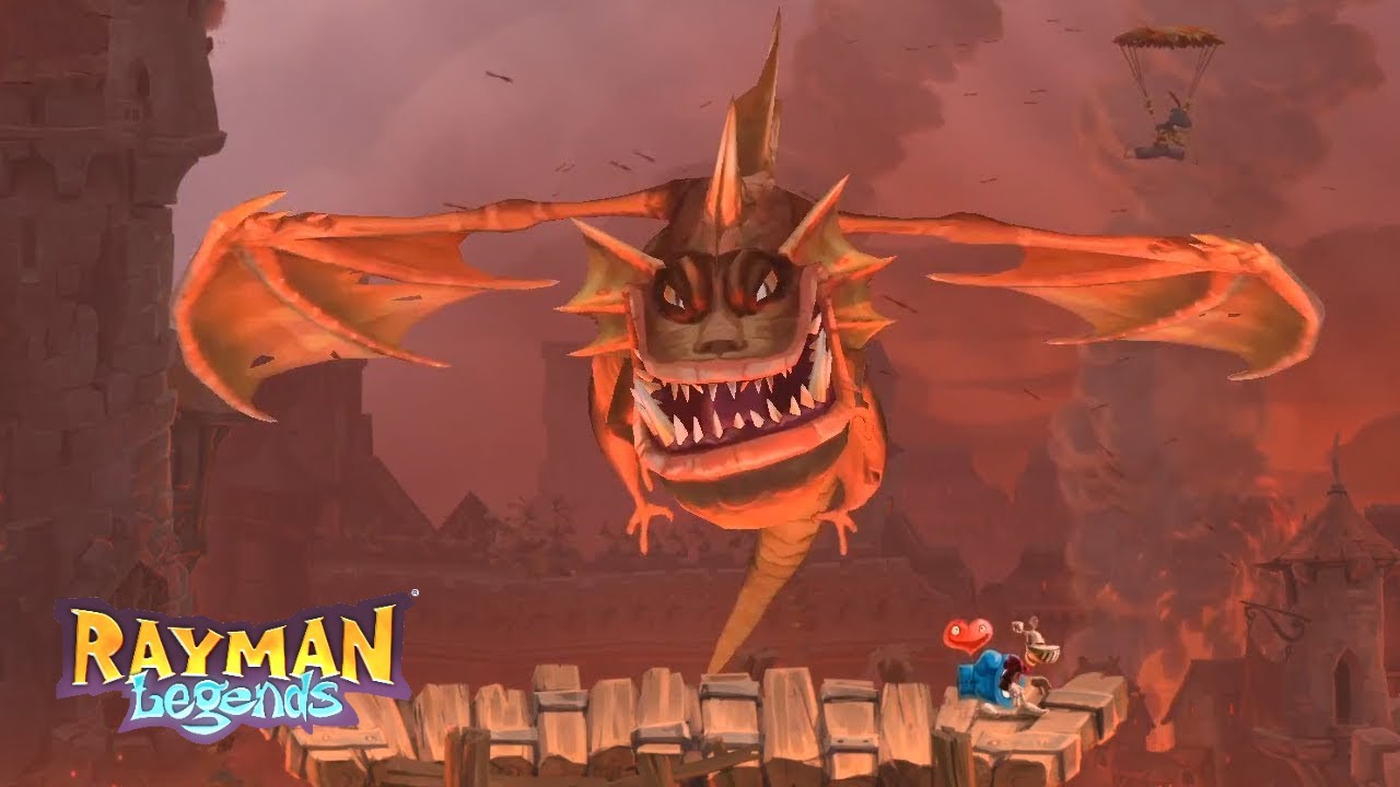Medieval Dragon Rayman legends Boss fight YouTube