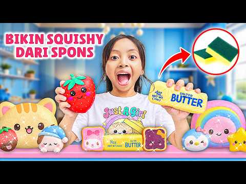DIY Squishy dari Sponge!! 🧽😱 Leika Bikin Bentuk Lucu-Lucu!