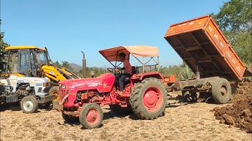 New JCB 3dx Loading Mitti Mud in Mahindra 475 Di and Sonalika DI 35 Tractor | Jcb Tractor Cartoon