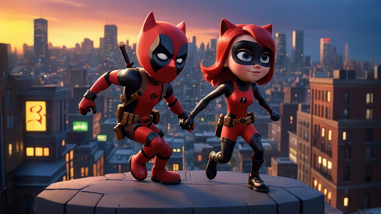 Deadpool Boy and Cat Girl Unstoppable Duo | Bedtime Stories | Kids Stories