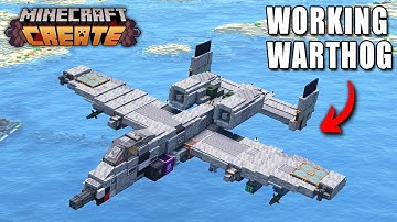 I Built A WORKING A-10 WARTHOG Jet In Create Mod
