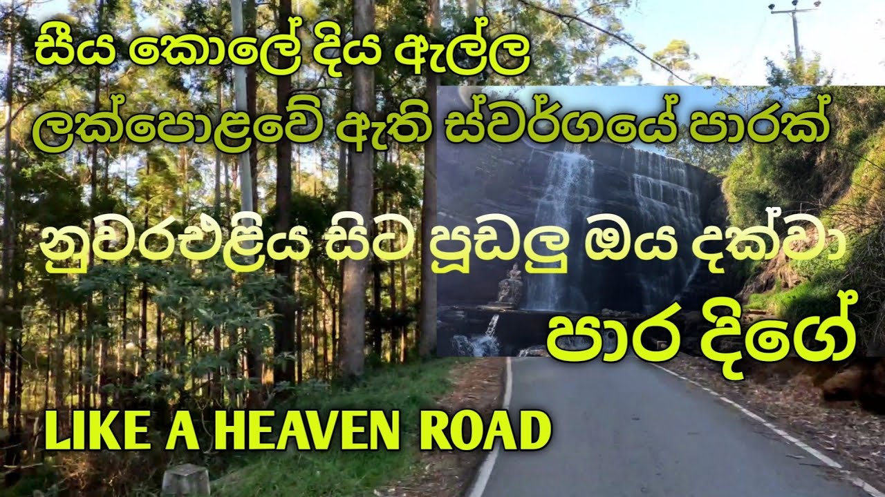 පූඬලු ඔය පාර 👉Like a Heaven Road.
