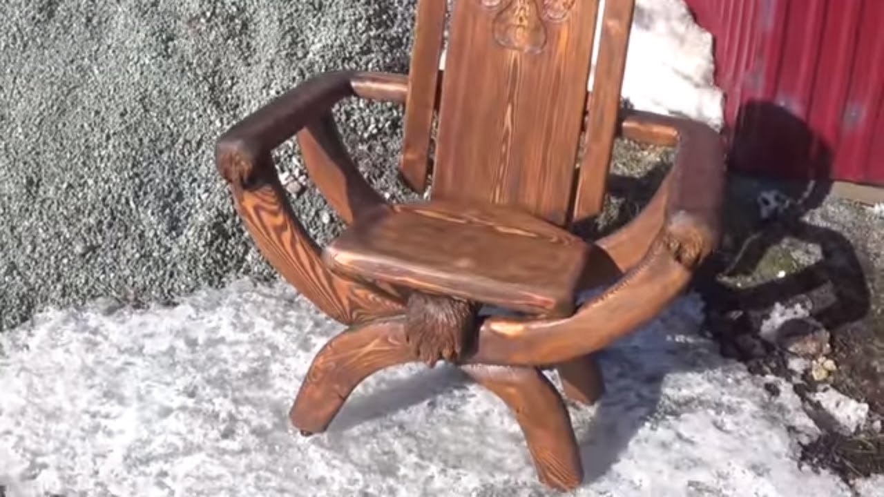 КАК СДЕЛАТЬ ТРОН! Брутальное кресло/Wooden throne.Как сделать стул.