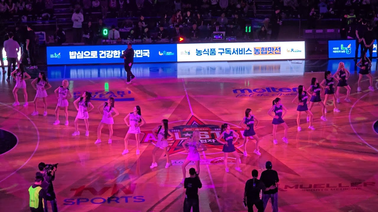 KBL 프로농구 올스타전 코니팀 브라운팀 합동 치어리더 공연 Final Countdown