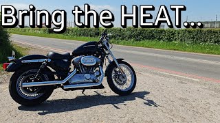 Need some Heat
Annual mot time on the harley davidson sportster, what a stupid time of year to be out on the bike in freezing temperatures. Need some Heat