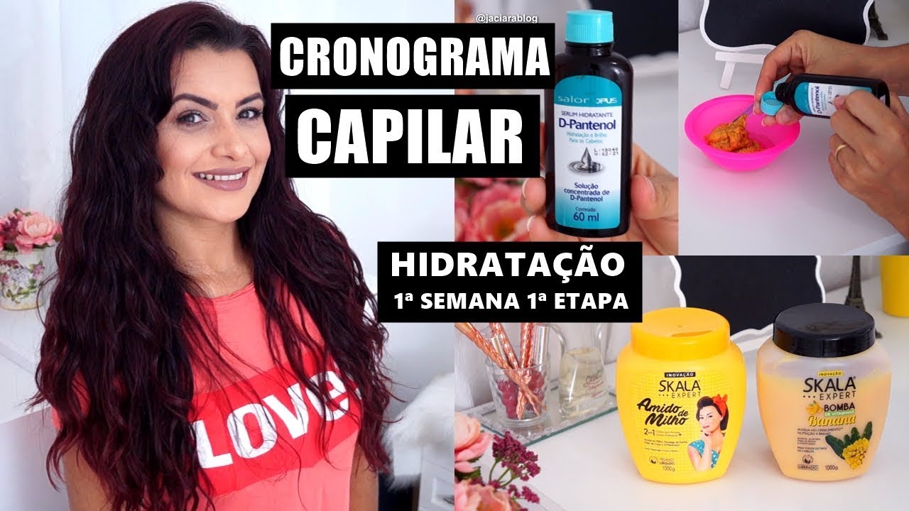 CRONOGRAMA CAPILAR PONTAS RALAS 1ª ETAPA HIDRATAÇÃO 1ª SEMANA