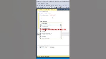 #SQL How to Handle Null Values?  #datascience #programming #coding #sqltutorial