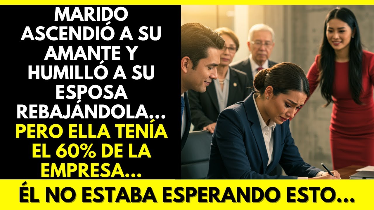 MARIDO ASCENDIÓ A SU AMANTE Y HUMILLÓ A SU ESPOSA REBAJÁNDOLA...PERO ELLA TENÍA EL 60% DE LA EMPRESA