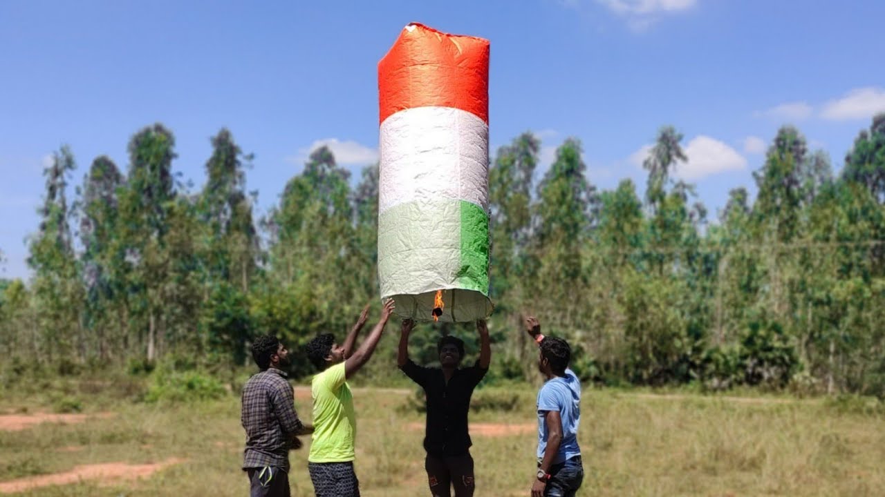 Republic day special big size skylamp making | குடியரசு தினம் | Mr.suncity...