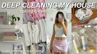 SPRING CLEAN WITH ME  whole house deep cleaning and organization