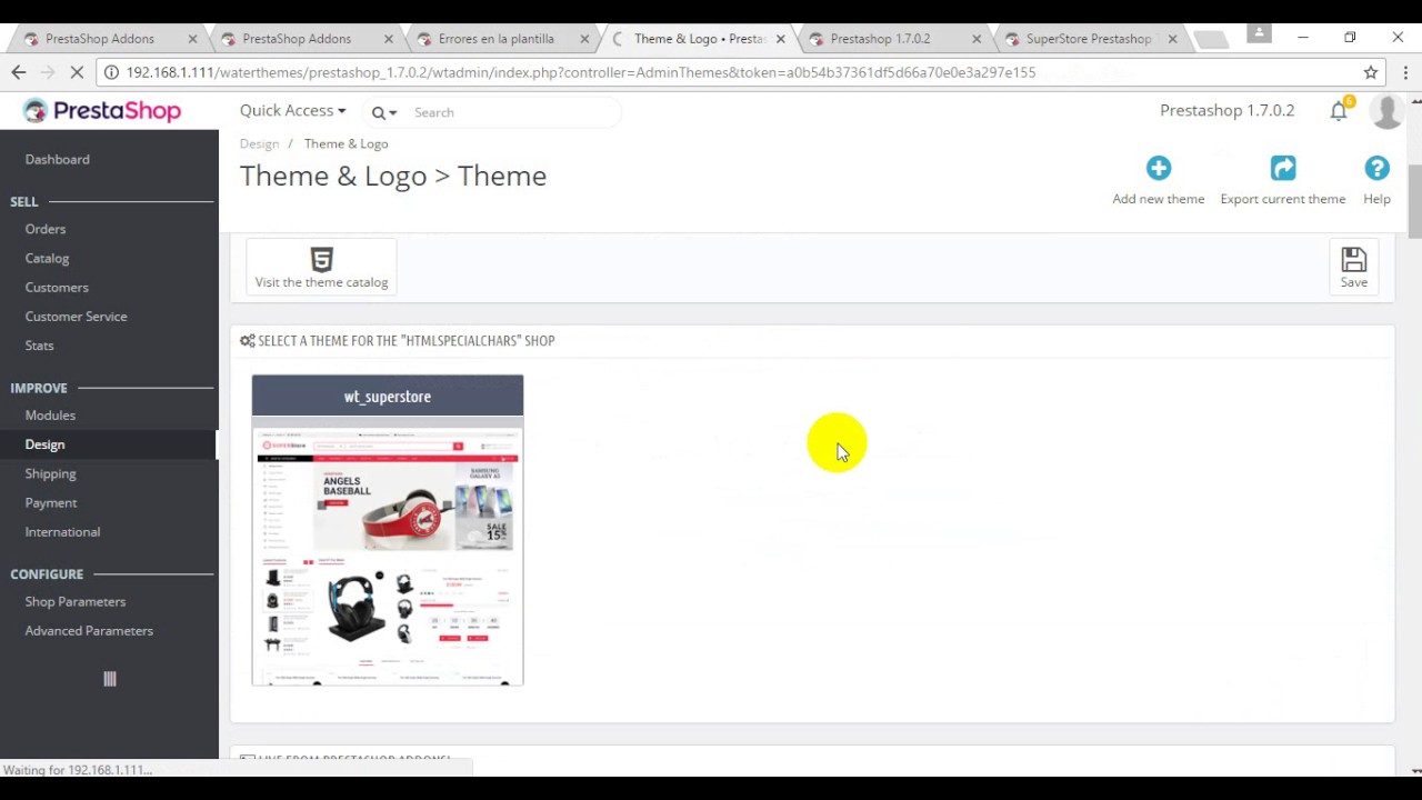 Install theme in Prestashop 1.7 version - YouTube