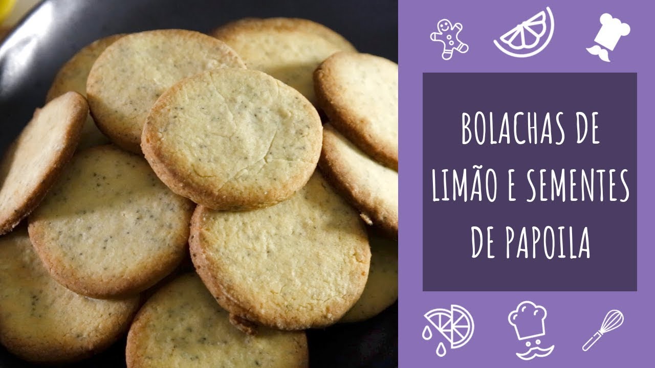 Bolachas de limão e sementes de papoila