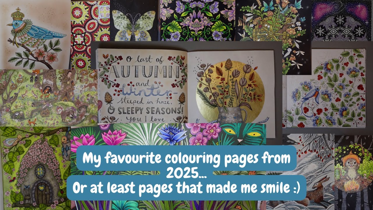 My favourite colouring pages from 2025 :) | Adult Colouring