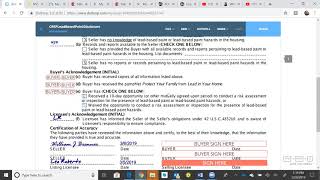 Apply Buyer Side Template (Add Buyer signatures to Seller signed Lead Paint and Seller Disclosure)