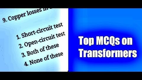 Transformer Mcqs part-II | Handa | VK Mehta | BL Tharaeja