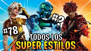 TODOS LOS SUPER ESTILOS de FORTNITE de peor a mejor (todas las skins super nivel)