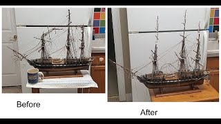 How to Repair Broken Masts on a Model Ship