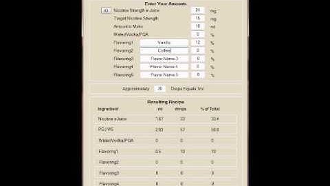 eJuice Calculator - FREE - eJuice Me Up