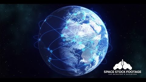 Space Stock Footage - Global Network - Blue
