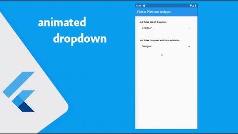 كيفية اضافة قائمة منسدله مع انميشن بإستخدام Flutter