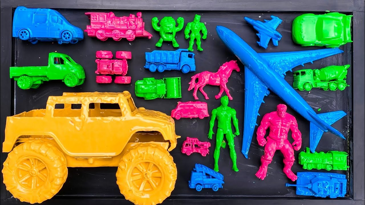 Waw‼️Membersihkan mainan mobil mobilan,truck pasir,truck molen,tung tung sahur,pesawat,avangers