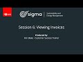 Sigma Training : Viewing Invoices