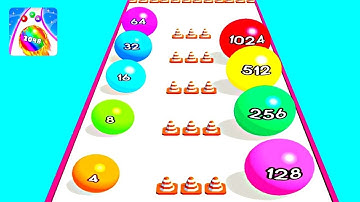Faster Run 2048 - Ball game 3D ! All Levels Gameplay Part 36 android,ios