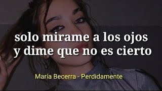 solo mirame a los ojos y dime que no es cierto (Letra/Lyrics)