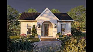 Small House Plan Tour: 1 Bed, 1 Bath Cottage Design Under 650 sq.ft [Plan 963-01114]
