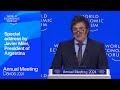 Special address by javier milei president of argentina  davos 2024  world economic forum