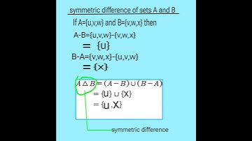 Symmetric difference of two sets