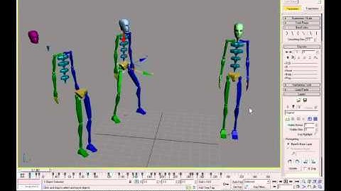 3DStudio MAX - Biped Objects / Layers Rollout / Load Layer (3DS Max Video Tutorials)