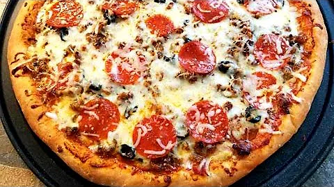 PIZZA SUPREME! PEPPERONI AND SAUSAGE!  (Made from ...