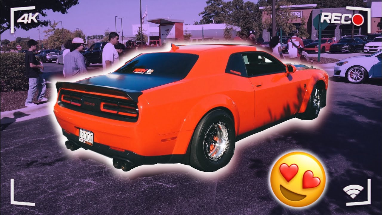 CRAZY WideBody Hellcat Pulls Up To Cars & Coffee😳| Cars And Coffee ...