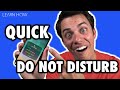 How to Do Not Disturb QUICK on iPhone