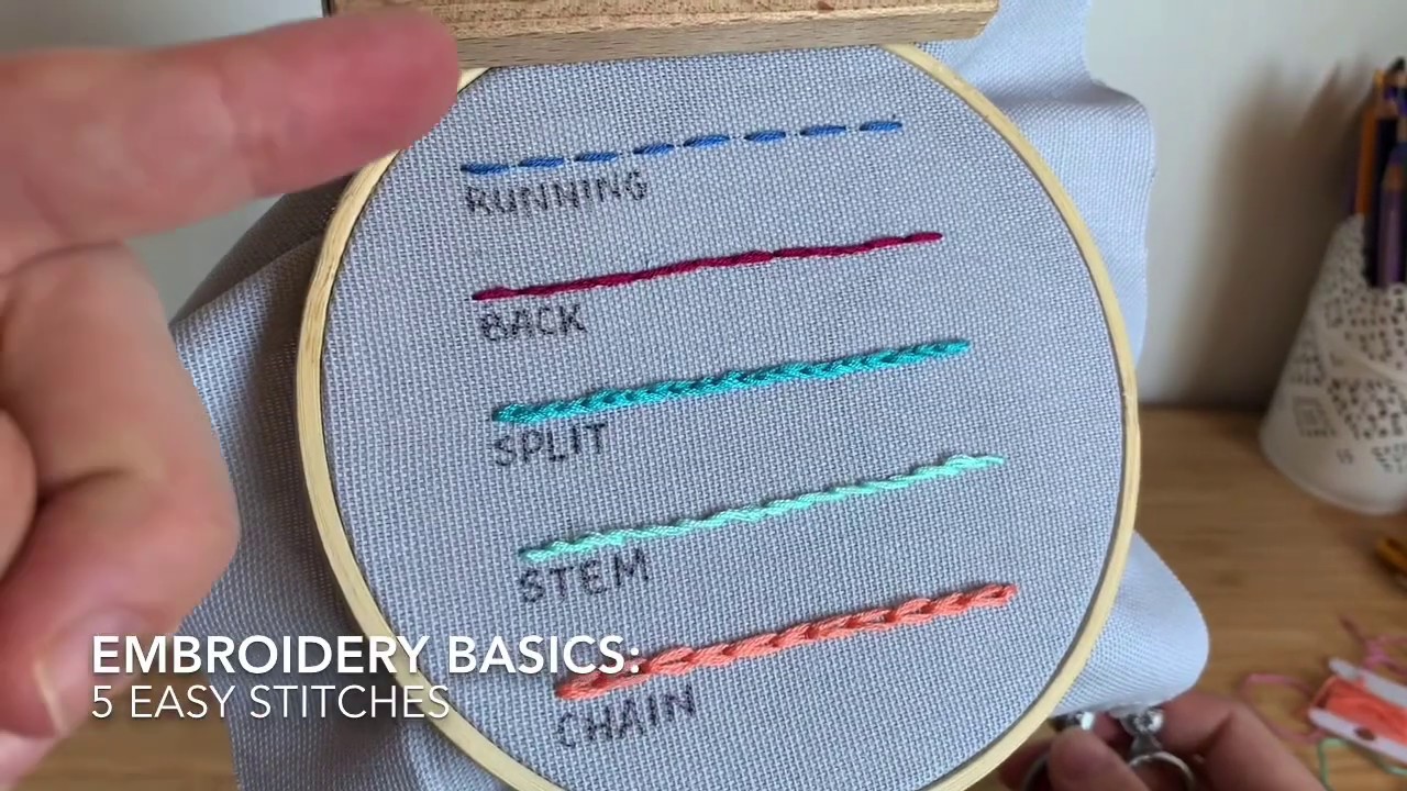 5 Basic Embroidery Stitches For Beginners – Bella Savoy