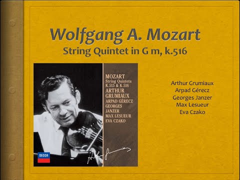 Mozart, String Quintet, K.516 - Video Score - Arthur Grumiaux
