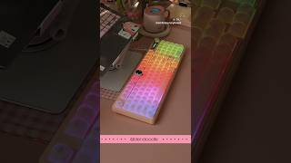 lofi music + cream-style keyboard + RGB 👩🏻💻ᝰ.ᐟ#keyboard #membrane #workfromhome #desksetup #rgb