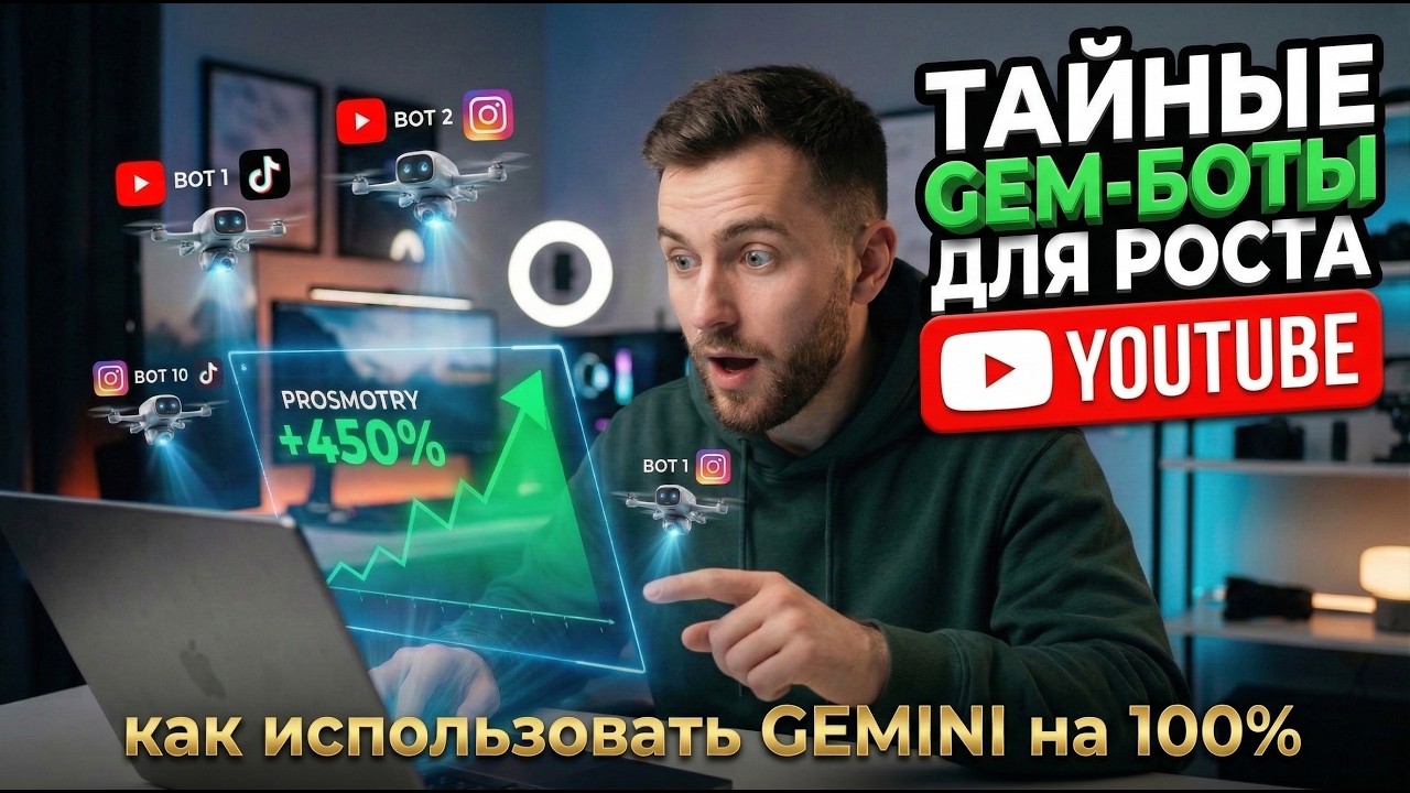10 Секретных GEM-Ботов, Которые Делают Контент ЗА ВАС (YouTube, TikTok, Instagram).