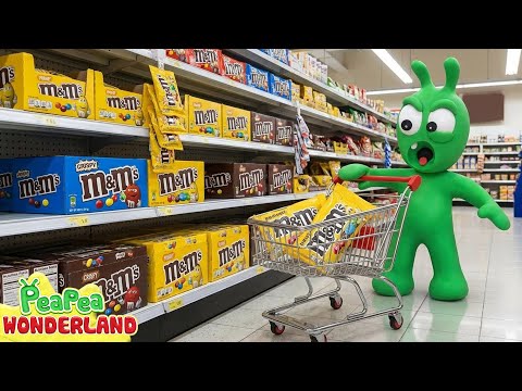 Pea Pea and Colorful M&M Candy Supermarket Adventure - PeaPea Wonderland
