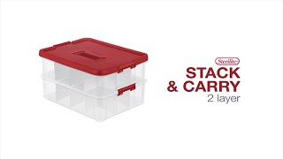 Famous Sterilite Stack & Carry, 2 Layer Ornament Box Profile