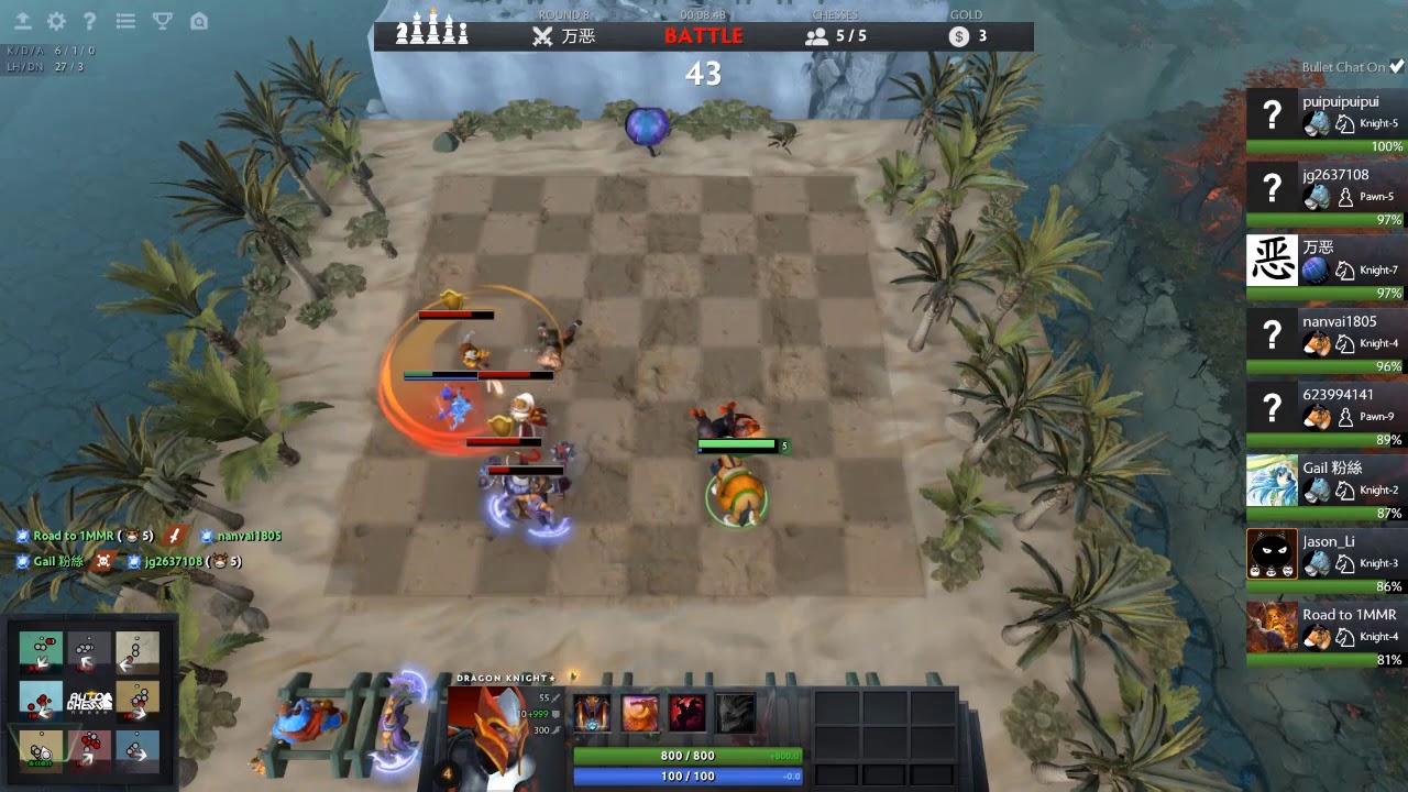 KNIGHT-DRAGON-TROLL build (dota2 Auto Chess) - VMinH